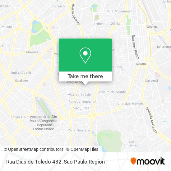 Mapa Rua Dias de Tolêdo 432