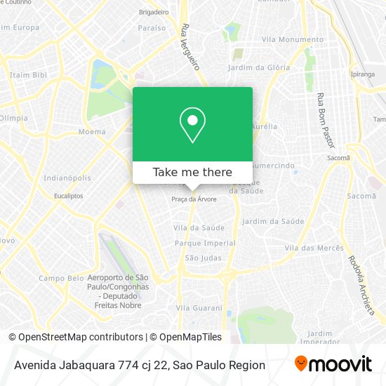 Mapa Avenida Jabaquara 774 cj 22