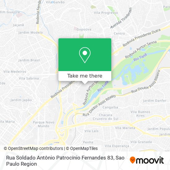 Rua Soldado Antônio Patrocínio Fernandes 83 map
