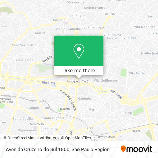 Mapa Avenida Cruzeiro do Sul 1800