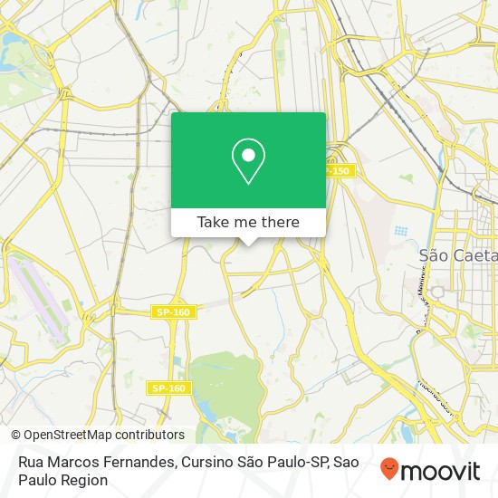 Rua Marcos Fernandes, Cursino São Paulo-SP map