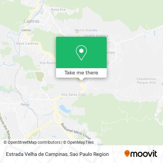 Mapa Estrada Velha de Campinas