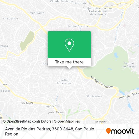 Mapa Avenida Rio das Pedras, 3600-3648