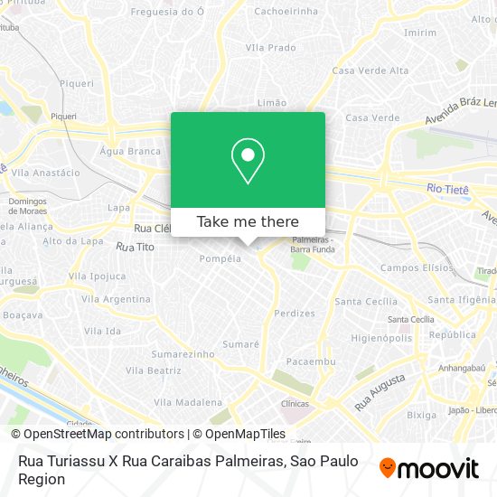 Rua Turiassu X Rua Caraibas Palmeiras map