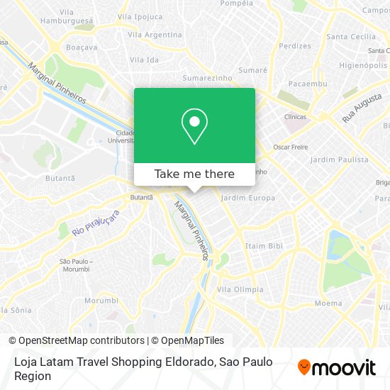 Mapa Loja Latam Travel Shopping Eldorado