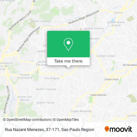 Mapa Rua Nazaré Menezes, 37-171