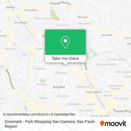 Cinemark - Park Shopping Sao Caetano map
