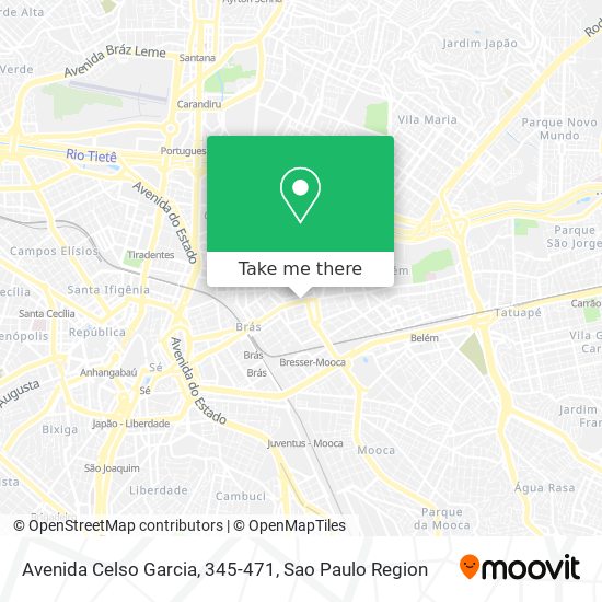 Mapa Avenida Celso Garcia, 345-471