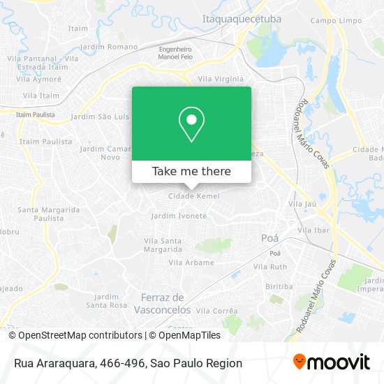Mapa Rua Araraquara, 466-496
