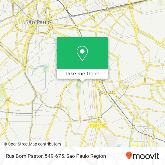 Mapa Rua Bom Pastor, 549-675