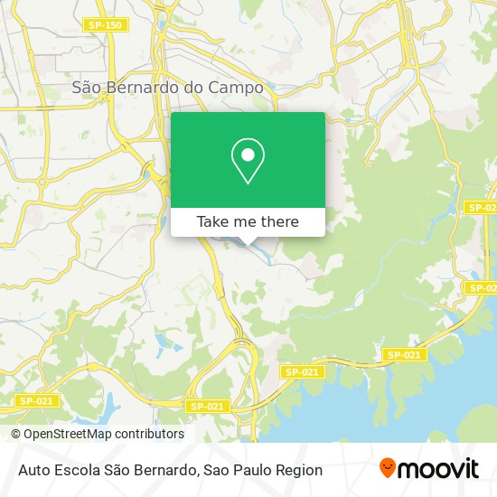 Mapa Auto Escola São Bernardo