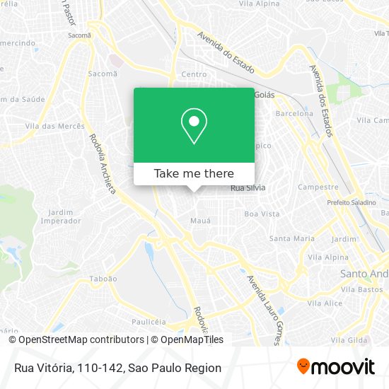Mapa Rua Vitória, 110-142