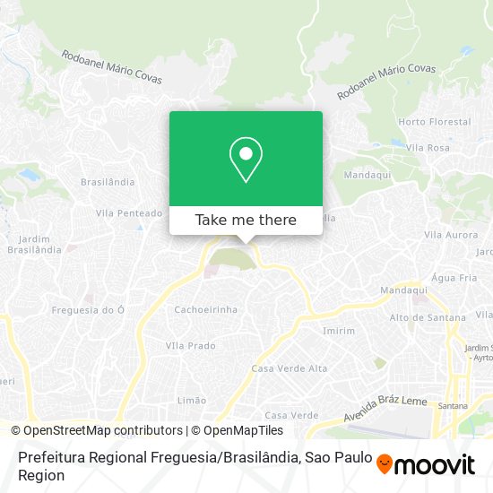 Mapa Prefeitura Regional Freguesia / Brasilândia