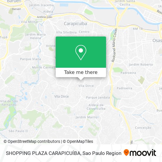 SHOPPING PLAZA CARAPICUÍBA map