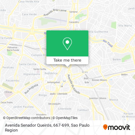 Mapa Avenida Senador Queirós, 667-699