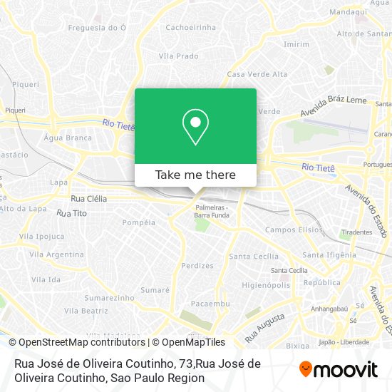 Rua José de Oliveira Coutinho, 73,Rua José de Oliveira Coutinho map