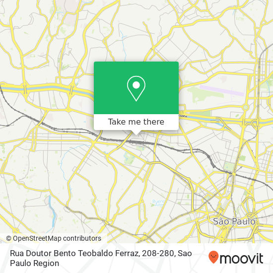 Mapa Rua Doutor Bento Teobaldo Ferraz, 208-280