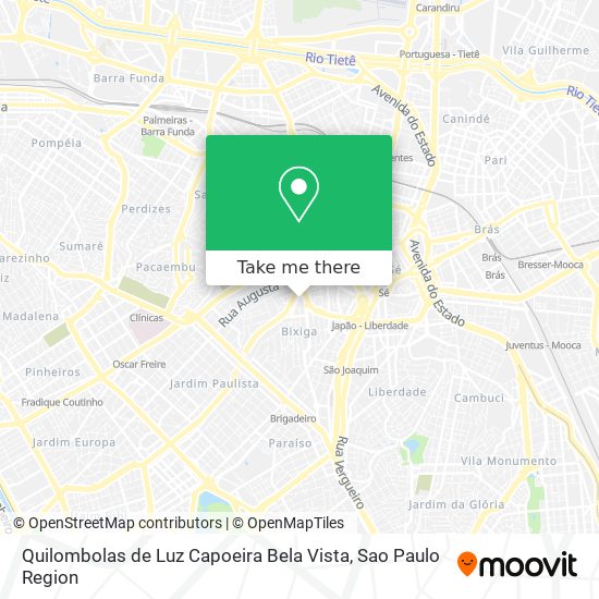 Quilombolas de Luz Capoeira Bela Vista map
