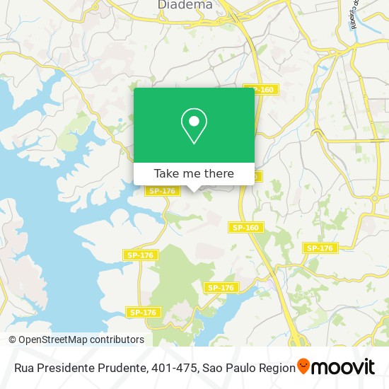 Mapa Rua Presidente Prudente, 401-475