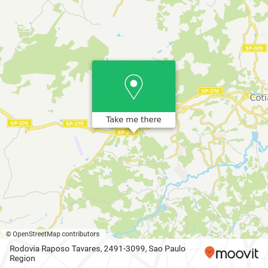 Mapa Rodovia Raposo Tavares, 2491-3099
