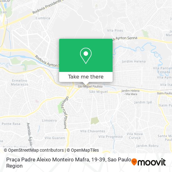 Mapa Praça Padre Aleixo Monteiro Mafra, 19-39