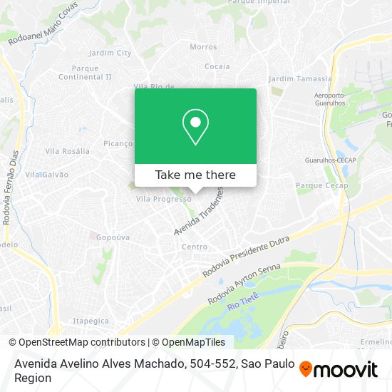 Mapa Avenida Avelino Alves Machado, 504-552