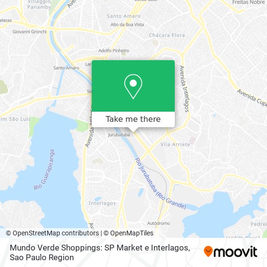 Mundo Verde Shoppings: SP Market e Interlagos map