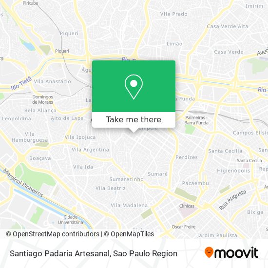 Mapa Santiago Padaria Artesanal