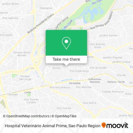 Mapa Hospital Veterinário Animal Prime