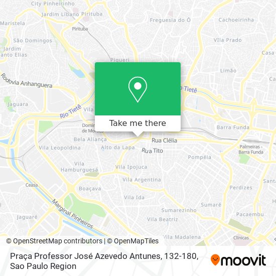 Mapa Praça Professor José Azevedo Antunes, 132-180