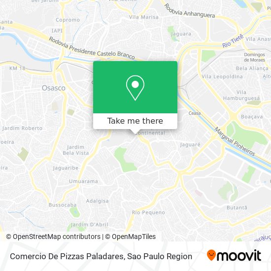 Comercio De Pizzas Paladares map