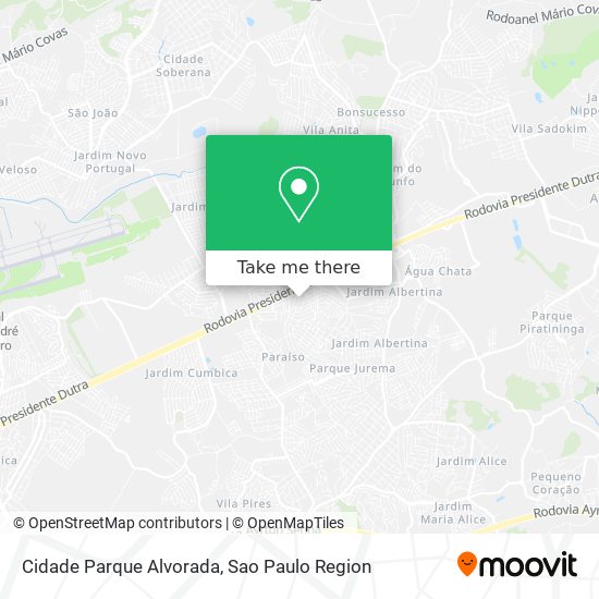 Mapa Cidade Parque Alvorada