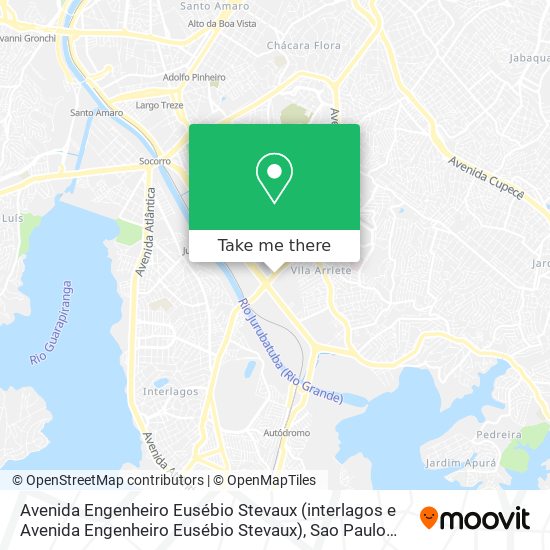 Mapa Avenida Engenheiro Eusébio Stevaux (interlagos e Avenida Engenheiro Eusébio Stevaux)