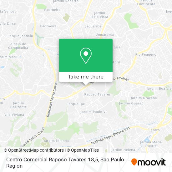 Mapa Centro Comercial Raposo Tavares 18,5