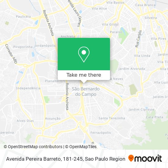 Avenida Pereira Barreto, 181-245 map