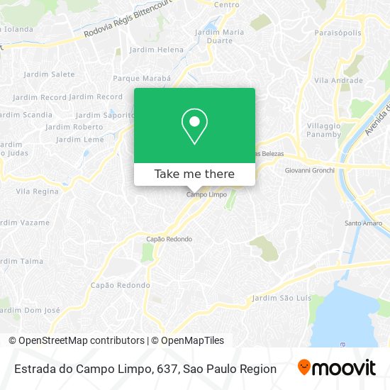 Mapa Estrada do Campo Limpo, 637