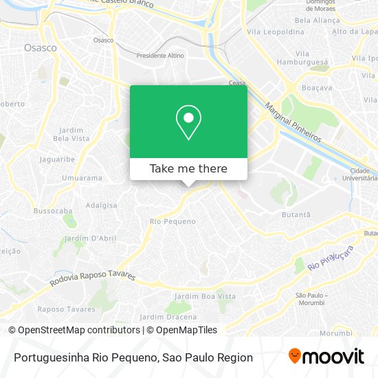 Mapa Portuguesinha Rio Pequeno