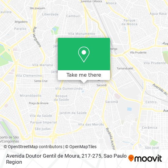 Mapa Avenida Doutor Gentil de Moura, 217-275
