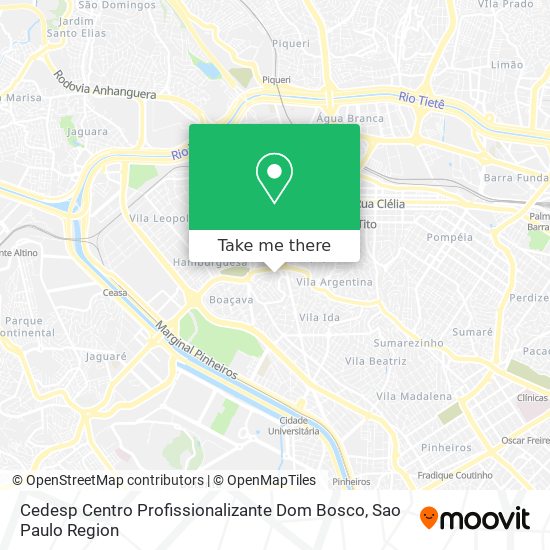 Cedesp Centro Profissionalizante Dom Bosco map