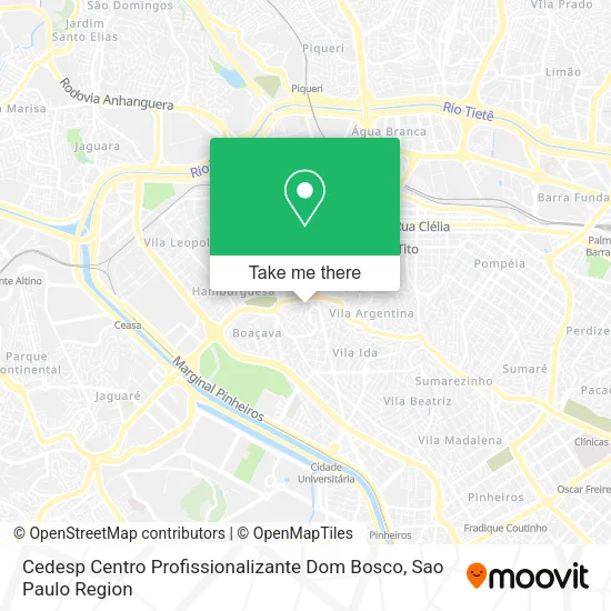 Cedesp Centro Profissionalizante Dom Bosco map