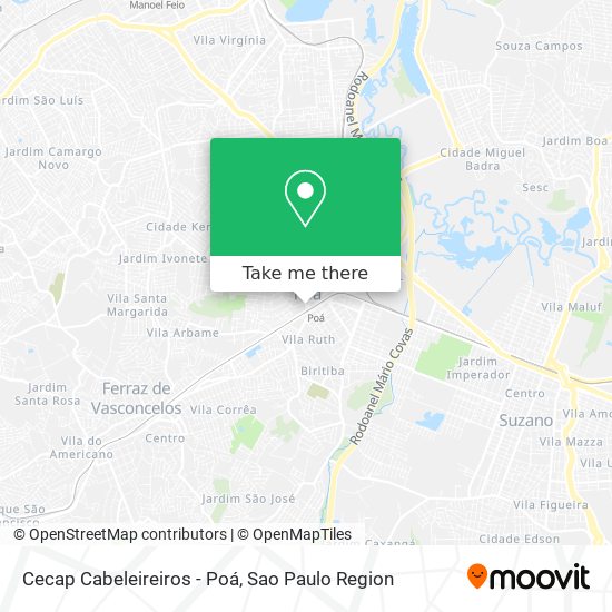 Cecap Cabeleireiros - Poá map