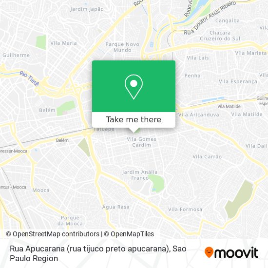 Rua Apucarana (rua tijuco preto apucarana) map