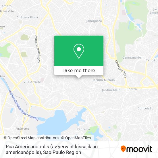 Rua Americanópolis (av yervant kissajikian americanópolis) map