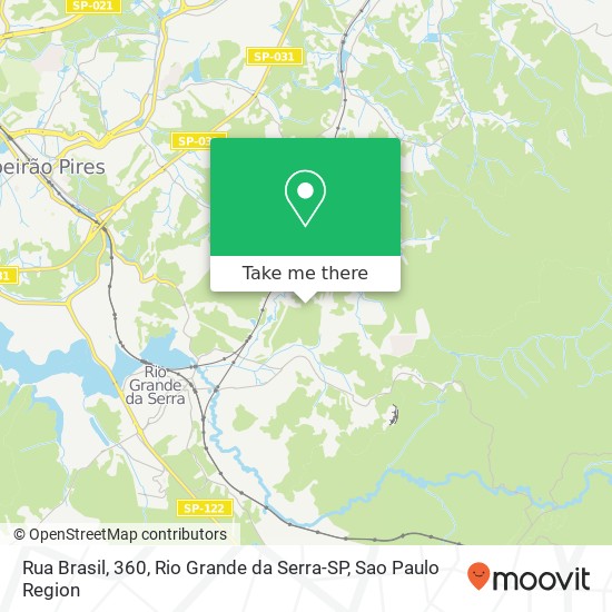 Mapa Rua Brasil, 360, Rio Grande da Serra-SP