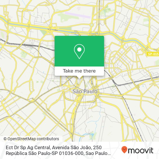 Mapa Ect Dr Sp Ag Central, Avenida São João, 250 República São Paulo-SP 01036-000