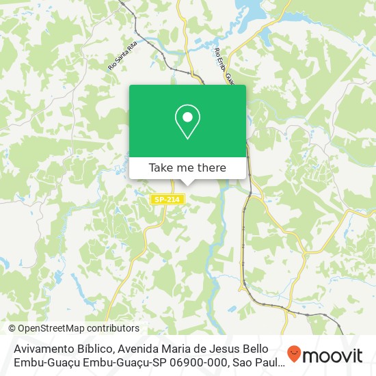 Avivamento Bíblico, Avenida Maria de Jesus Bello Embu-Guaçu Embu-Guaçu-SP 06900-000 map