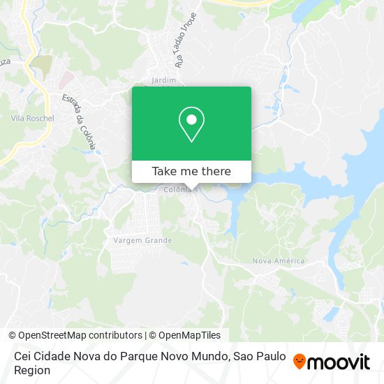 Cei Cidade Nova do Parque Novo Mundo map