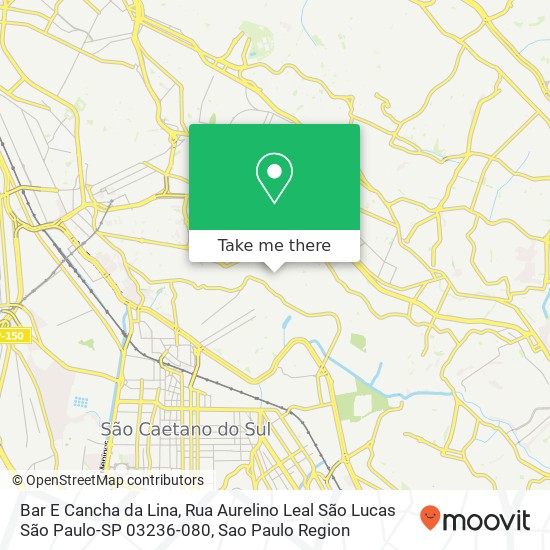 Bar E Cancha da Lina, Rua Aurelino Leal São Lucas São Paulo-SP 03236-080 map