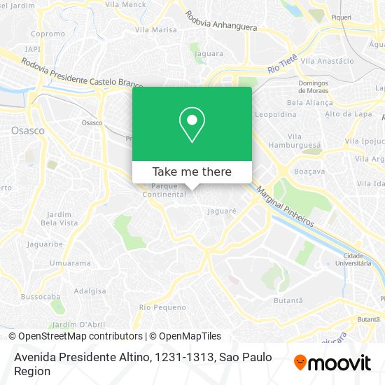 Mapa Avenida Presidente Altino, 1231-1313