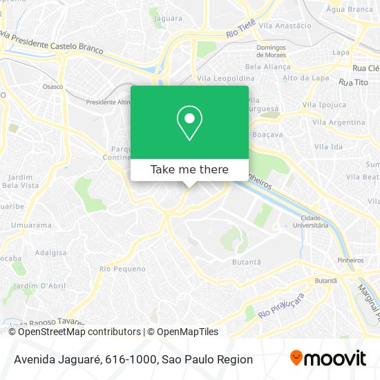 Avenida Jaguaré, 616-1000 map